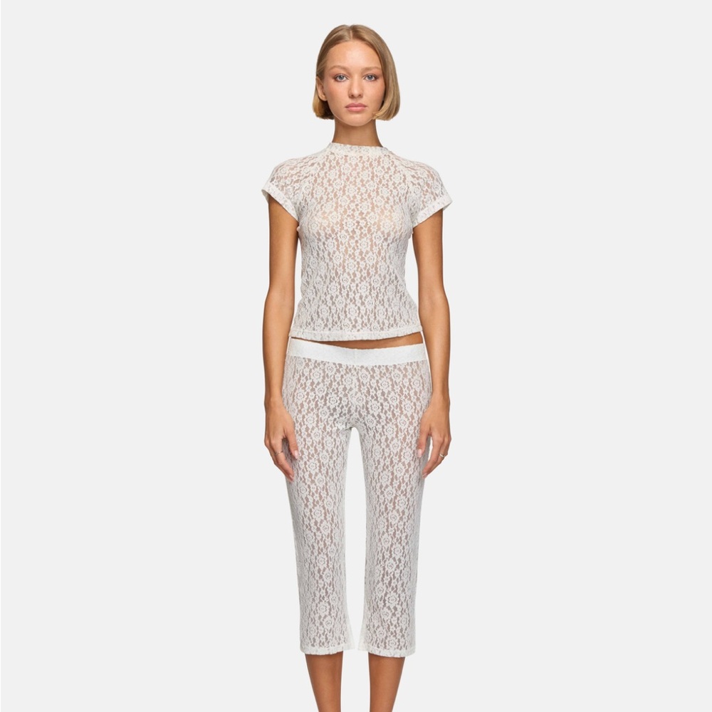 EB Denim Baby Tee Off White Lace - Picture 2 of 4